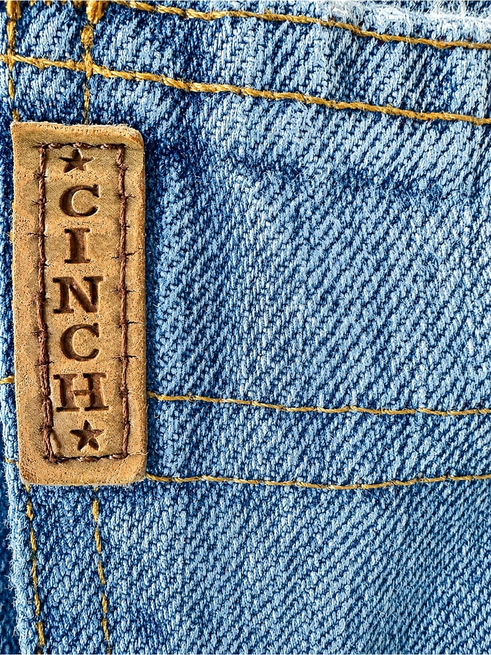 Cinch Men’s Jeans 33x38 Western Cowboy Distressed 100% Cotton Long Inseam